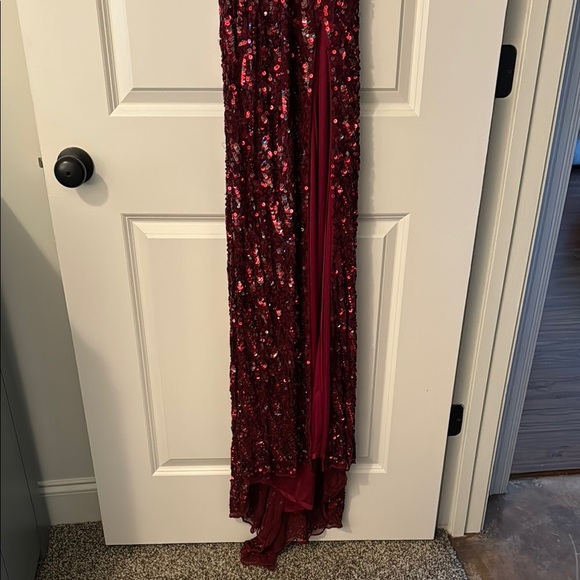 Sequin Burgundy Dress - Picture 3 of 6
